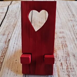 SOLID RECLAIMED WOOD PHONE/IPAD HOLDER VALENTINE THEMED